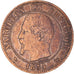 Moneta, Francia, Napoléon III, 2 Centimes, 1854, Lille, MB+, Bronzo, KM:776.7