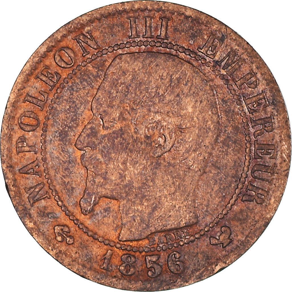 Coin, France, Napoléon III, Centime, 1856, Lille, VF(20-25), Bronze, KM:775.7