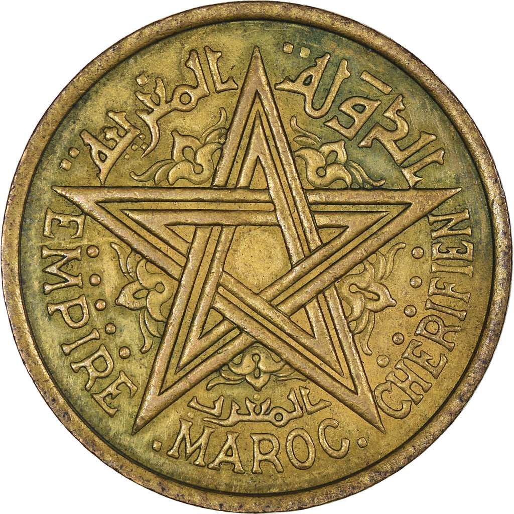 Coin, Morocco, Mohammed V, 2 Francs, AH 1364/1945, Paris, AU(50-53)