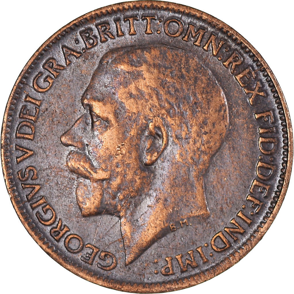 Coin, Great Britain, George V, Farthing, 1914, EF(40-45), Bronze, KM:808.1