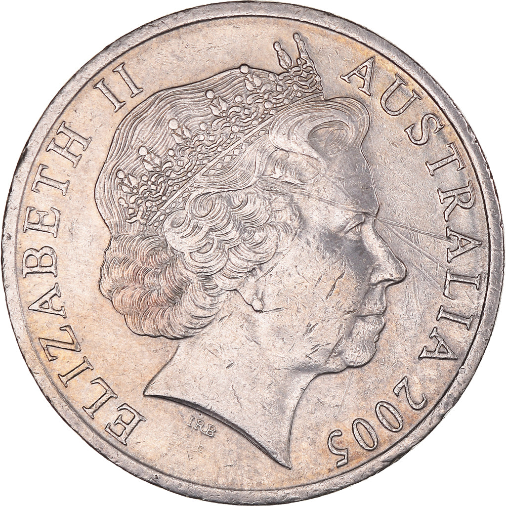 Moeda, Austrália, Elizabeth II, 20 Cents, 2005, Royal Australian Mint