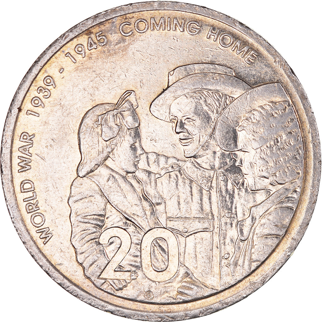 Moeda, Austrália, Elizabeth II, 20 Cents, 2005, Royal Australian Mint