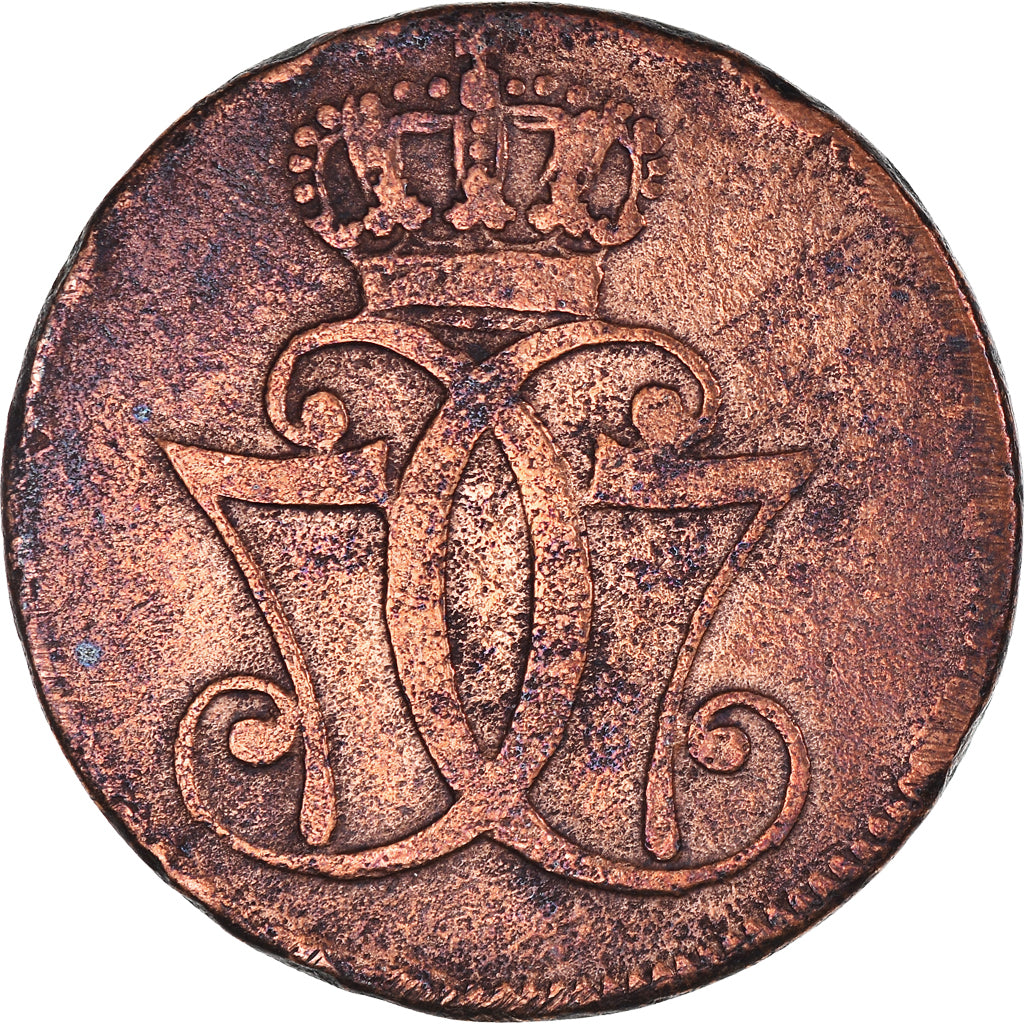 Moneta, Dania, Christian VII, Skilling, 1771, VF(30-35), Miedź, KM:616.1