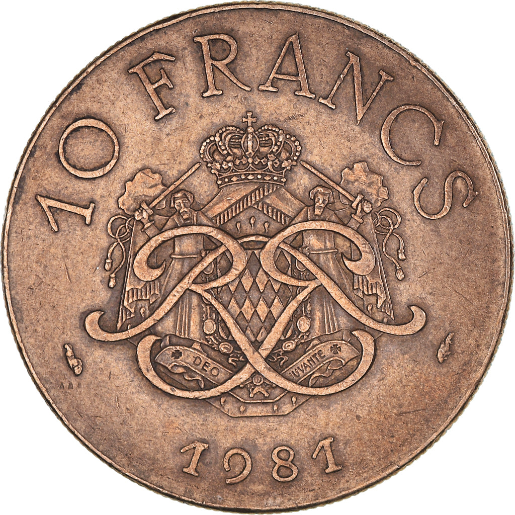 Monnaie, Monaco, Rainier III, 10 Francs, 1981, TTB, Cupronickel aluminium
