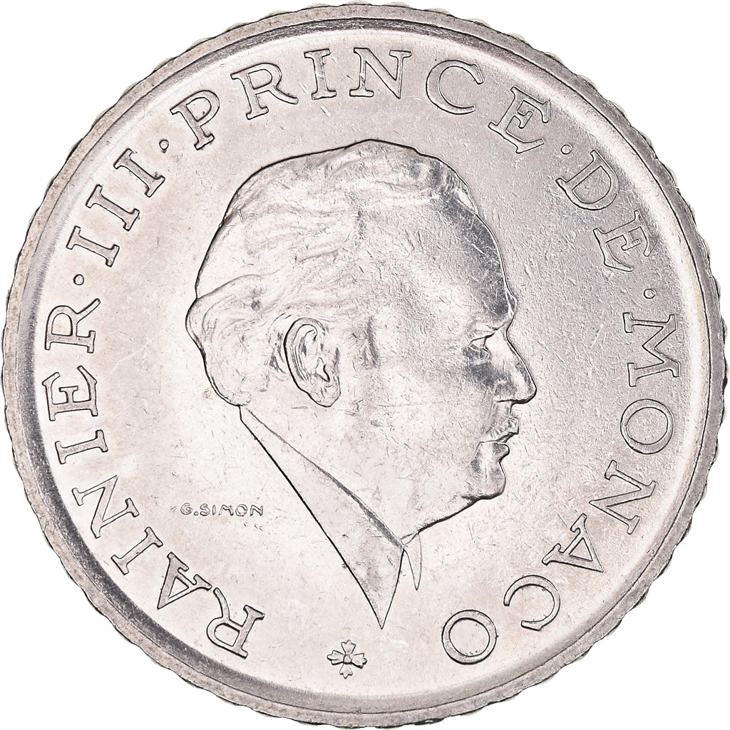 Moeda, Mónaco, Rainier III, 2 Francs, 1979, AU(55-58), Níquel, KM:157