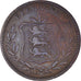 Coin, Guernsey, 8 Doubles, 1902, Heaton, Birmingham, EF(40-45), Bronze, KM:7