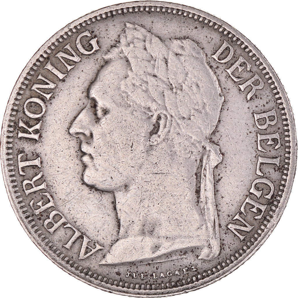 Coin, Belgian Congo, Franc, 1925, EF(40-45), Copper-nickel, KM:21