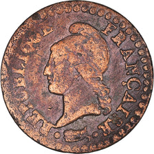 Moeda, França, Dupré, Centime, AN 7, Paris, F(12-15), Bronze, KM:646
