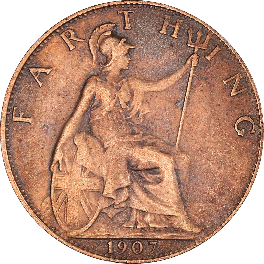 Coin, Great Britain, Edward VII, Farthing, 1907, EF(40-45), Bronze, KM:792