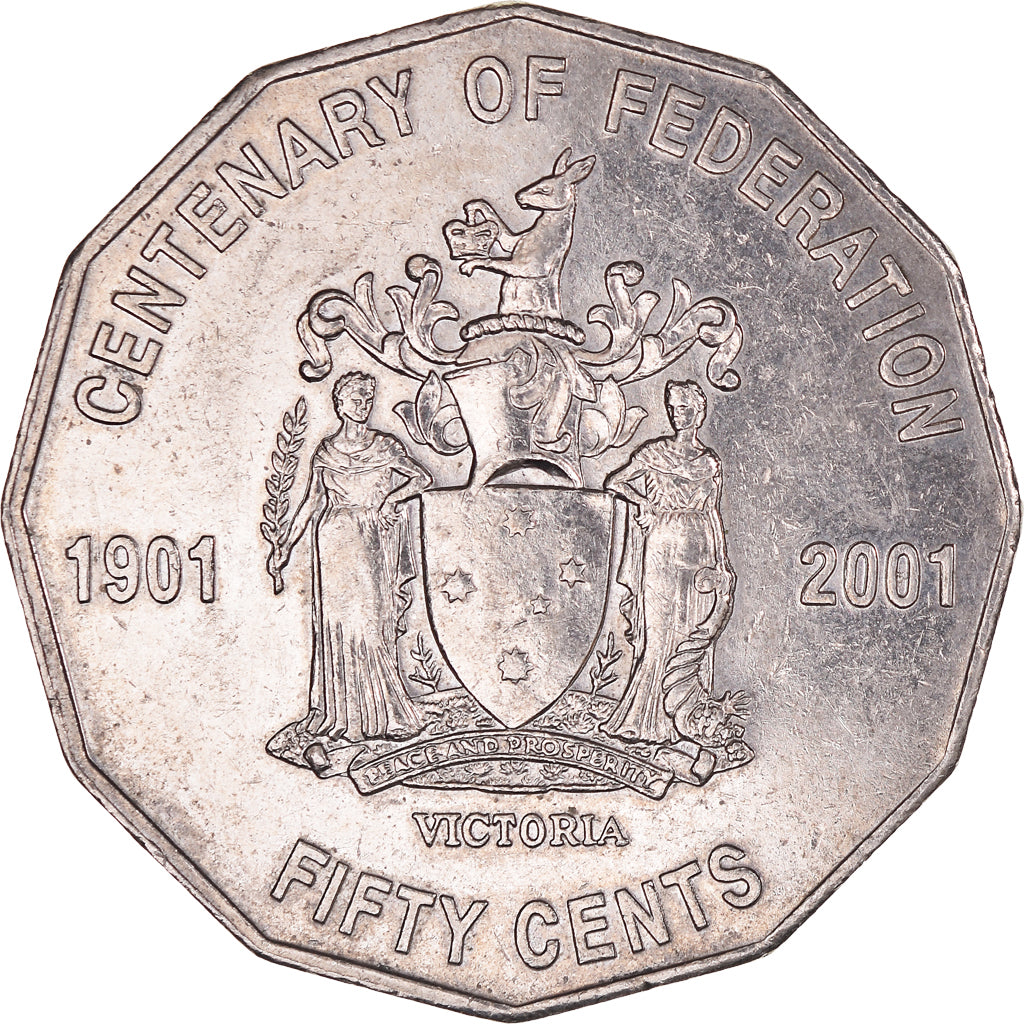 Münze, Australien, Elizabeth II, 50 Cents, 2001, Royal Australian Mint