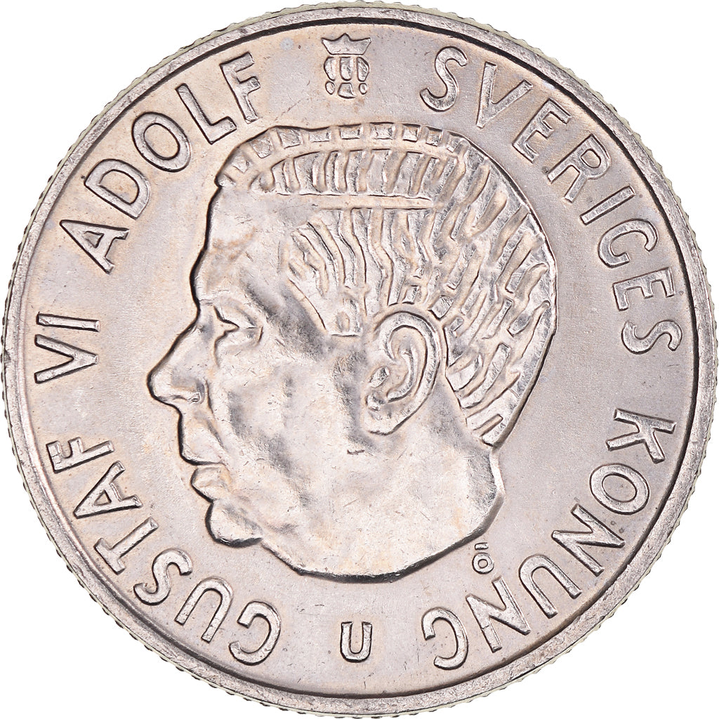 Coin, Sweden, Gustaf VI, 2 Kronor, 1969, AU(55-58), Copper-nickel, KM:827a