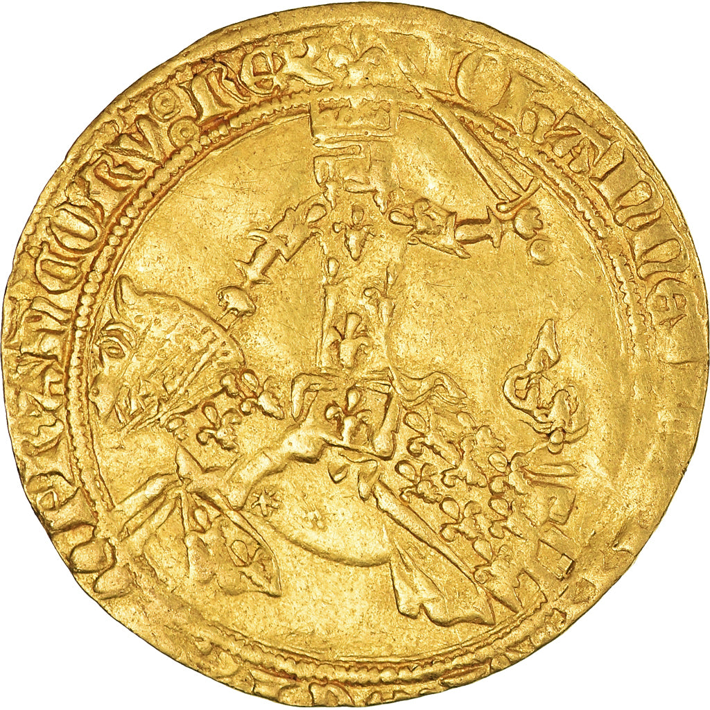 Moneda, Francia, Jean II le Bon, Franc à cheval, 1350-1364, MBC, Oro