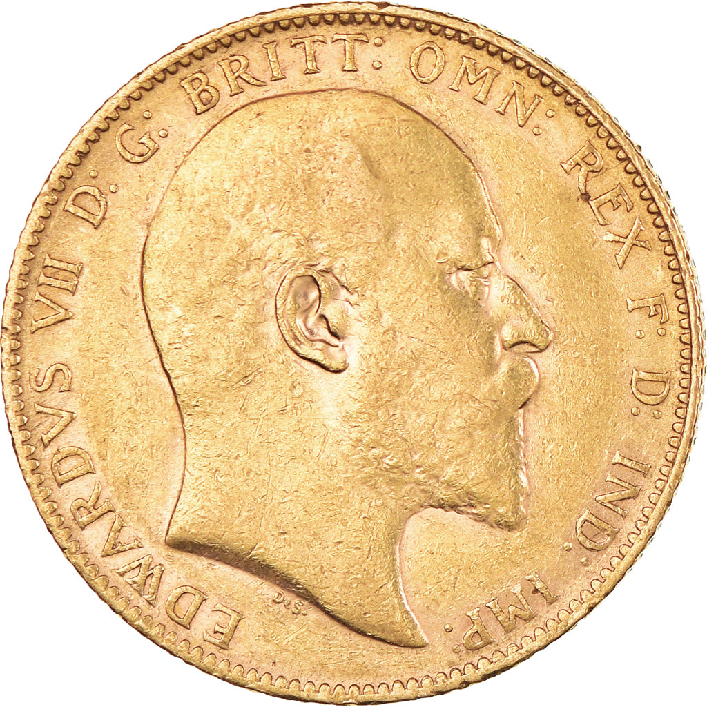 Coin, Australia, Edward VII, Sovereign, 1902, Perth, AU(55-58), Gold, KM:15
