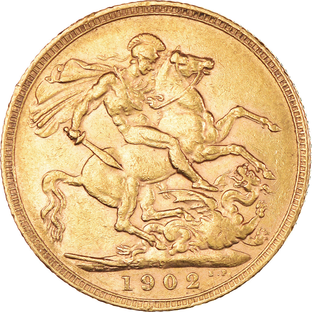 Coin, Australia, Edward VII, Sovereign, 1902, Perth, AU(55-58), Gold, KM:15