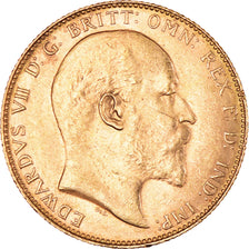Coin, Australia, Edward VII, Sovereign, 1908, Perth, AU(55-58), Gold, KM:15