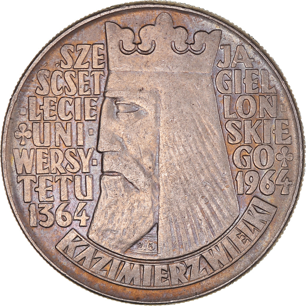 Coin, Poland, 10 Zlotych, 1964, Warsaw, AU(50-53), Copper-nickel, KM:52.1