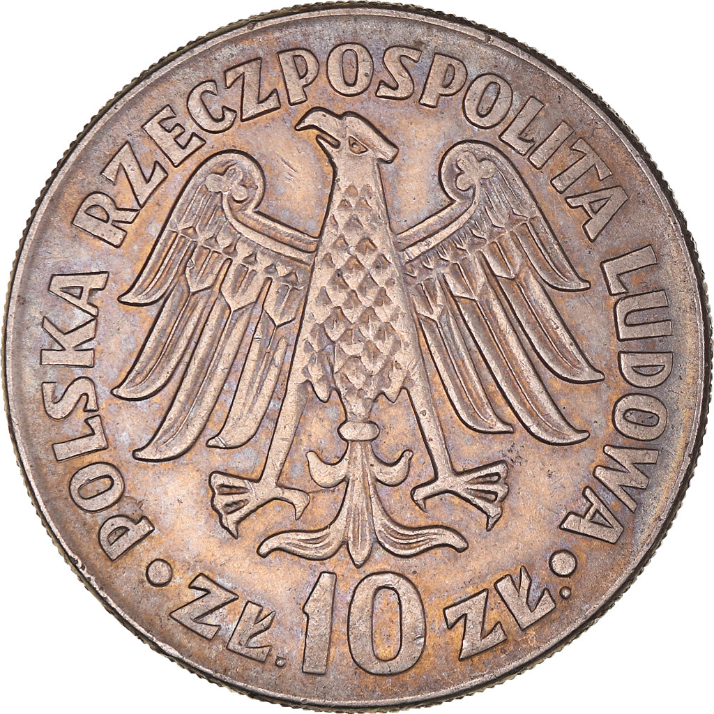 Coin, Poland, 10 Zlotych, 1964, Warsaw, AU(50-53), Copper-nickel, KM:52.1