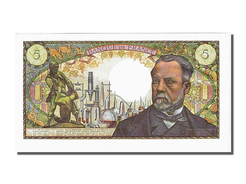 Billet, France, 5 Francs, 5 F 1966-1970 ''Pasteur'', 1969, 1969-02-06, NEUF