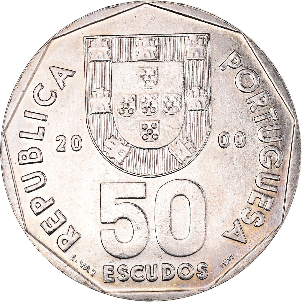 Coin, Portugal, 50 Escudos, 2000, AU(55-58), Copper-nickel, KM:636