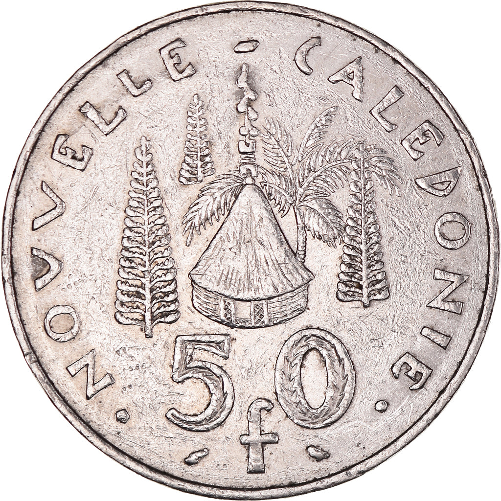 Coin, New Caledonia, 50 Francs, 1972, Paris, AU(50-53), Nickel, KM:13