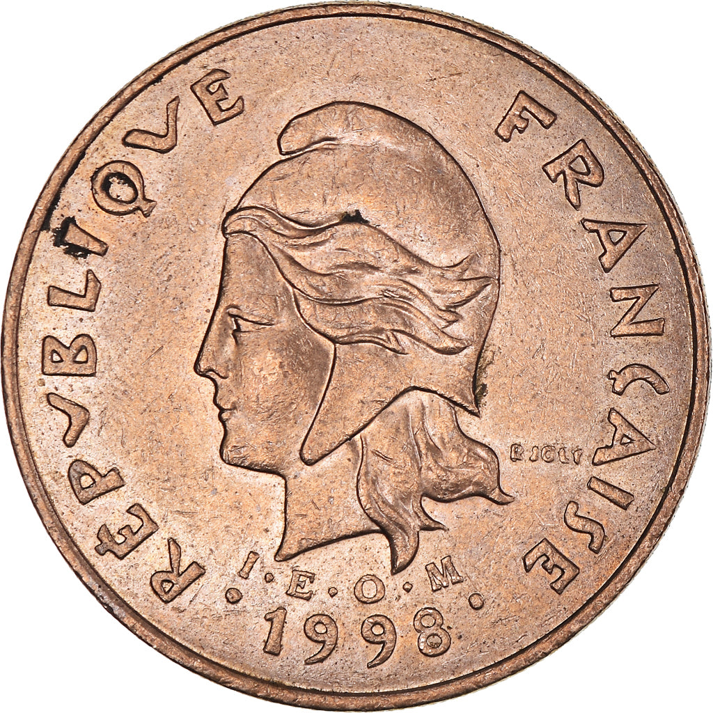 Münze, Neukaledonien, 100 Francs, 1998, Paris, VZ, Nickel-Bronze, KM:15