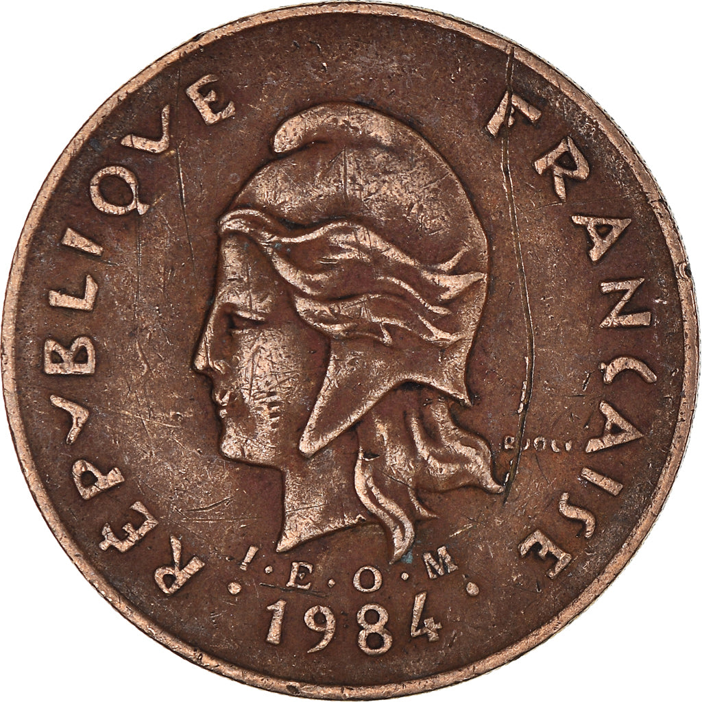 Coin, New Caledonia, 100 Francs, 1984, Paris, EF(40-45), Nickel-Bronze, KM:15