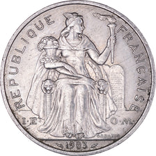 Coin, New Caledonia, 5 Francs, 1983, Paris, AU(50-53), Aluminum, KM:16