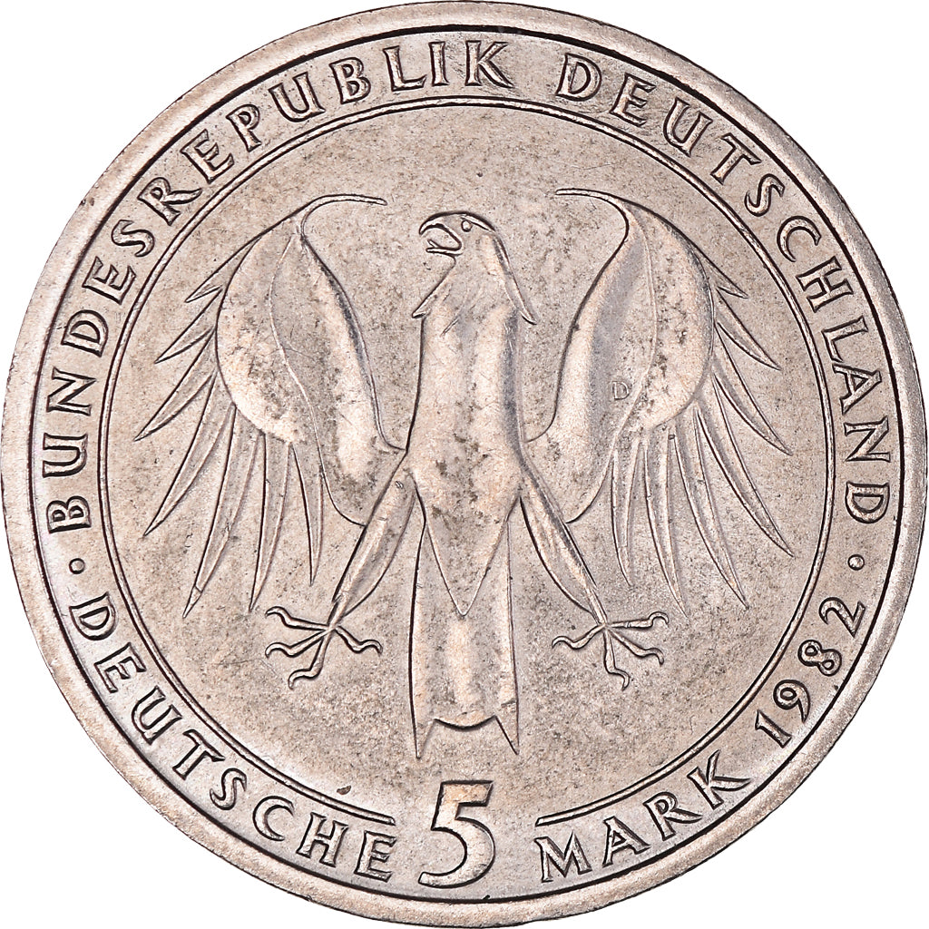 Moneda, ALEMANIA - REPÚBLICA FEDERAL, 5 Mark, 1982, Munich, Germany, MBC+