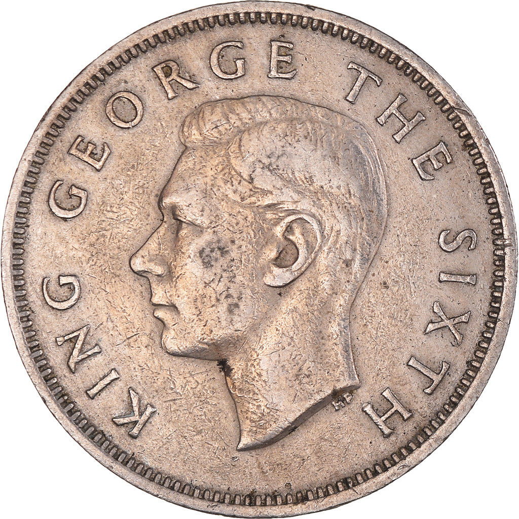 Münze, Neuseeland, George VI, Florin, 1950, SS+, Kupfer-Nickel, KM:18