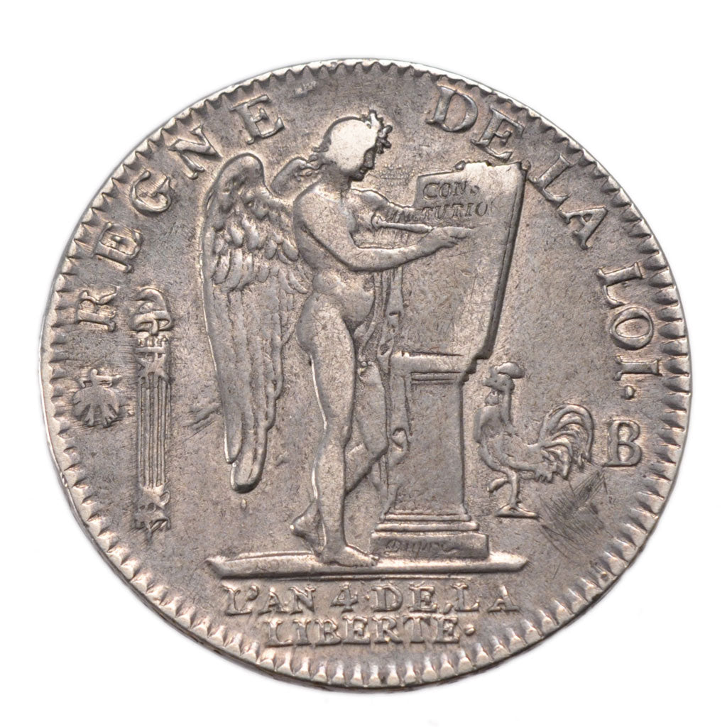 FRANCE, Écu de 6 livres françois, ECU, 6 Livres, 1792, Rouen, KM #615.3, EF...