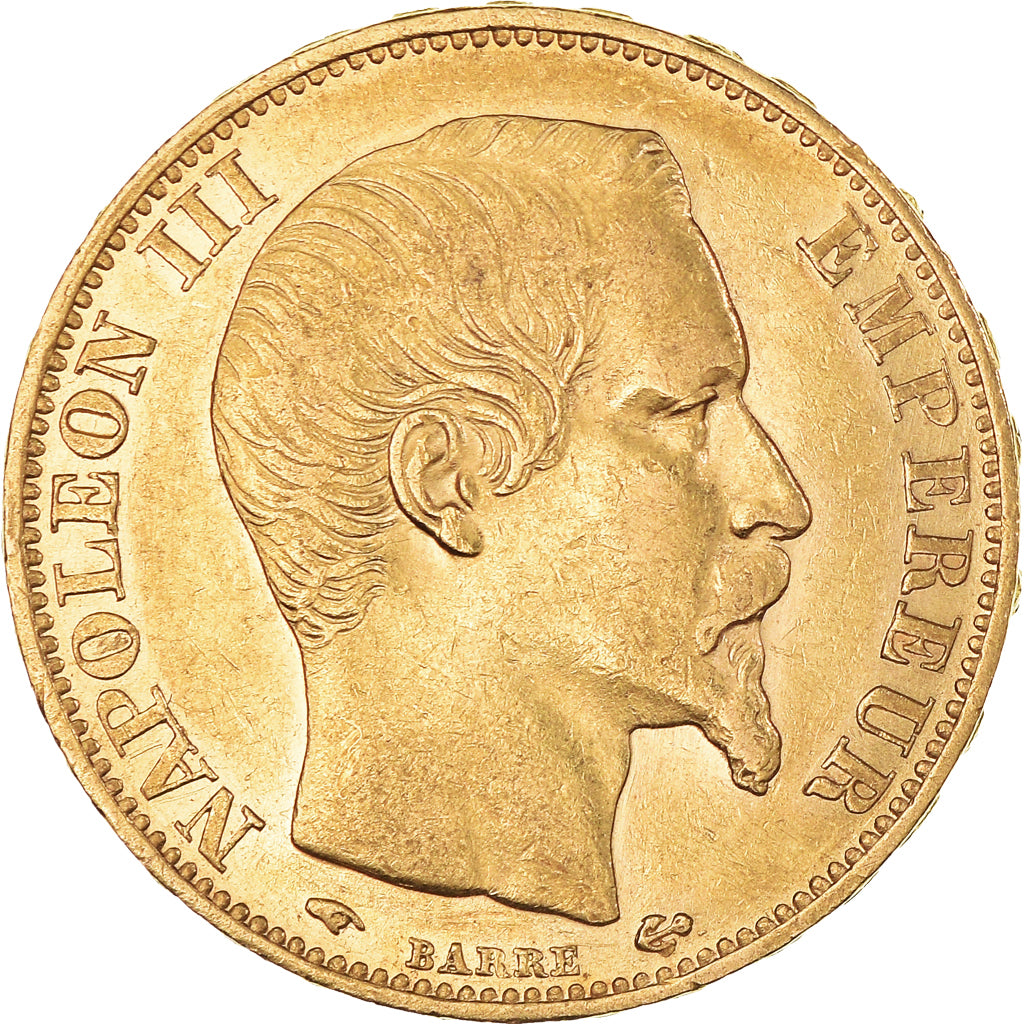 Coin, France, Napoleon III, 20 Francs, 1859, Paris, AU(55-58), Gold, KM:781.1