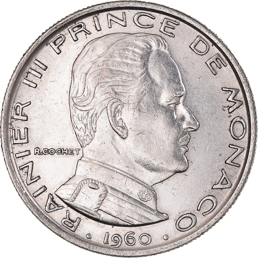 Munten, Monaco, Rainier III, Franc, 1960, PR, Nickel, KM:140, Gadoury:MC 150