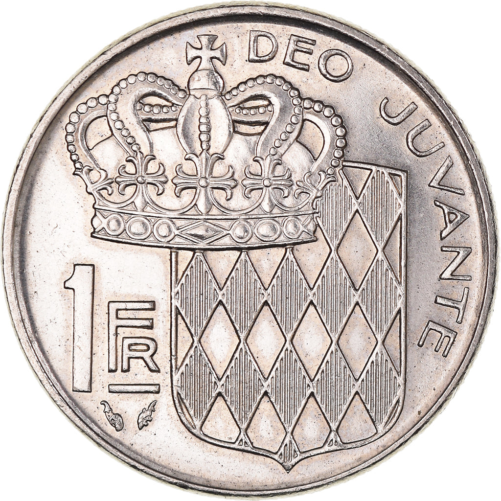 Münze, Monaco, Rainier III, Franc, 1986, VZ+, Nickel, KM:140, Gadoury:MC 150