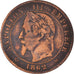Moneda, Francia, 2 Centimes, 1862, Bordeaux, BC+, Bronce, KM:796.6
