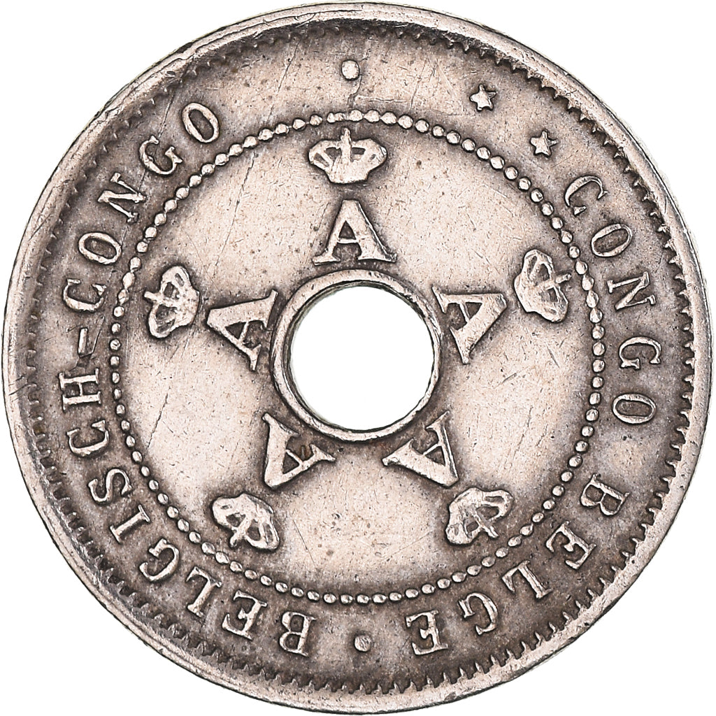 Coin, Belgian Congo, Albert I, 5 Centimes, 1911, EF(40-45), Copper-nickel, KM:17