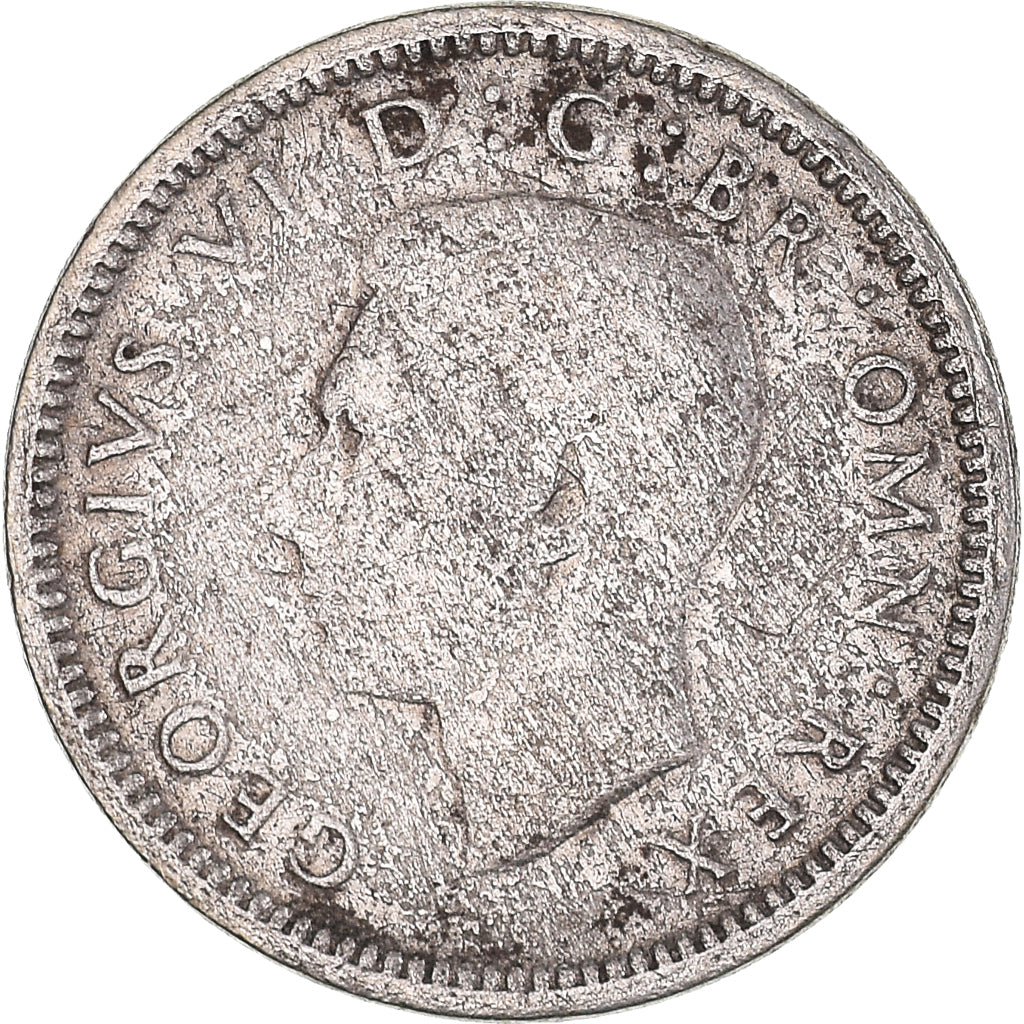 Moneta, Gran Bretagna, George VI, 3 Pence, 1937, MB, Argento, KM:848