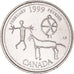 Moneta, Canada, Elizabeth II, 25 Cents, 1999, Royal Canadian Mint, Ottawa