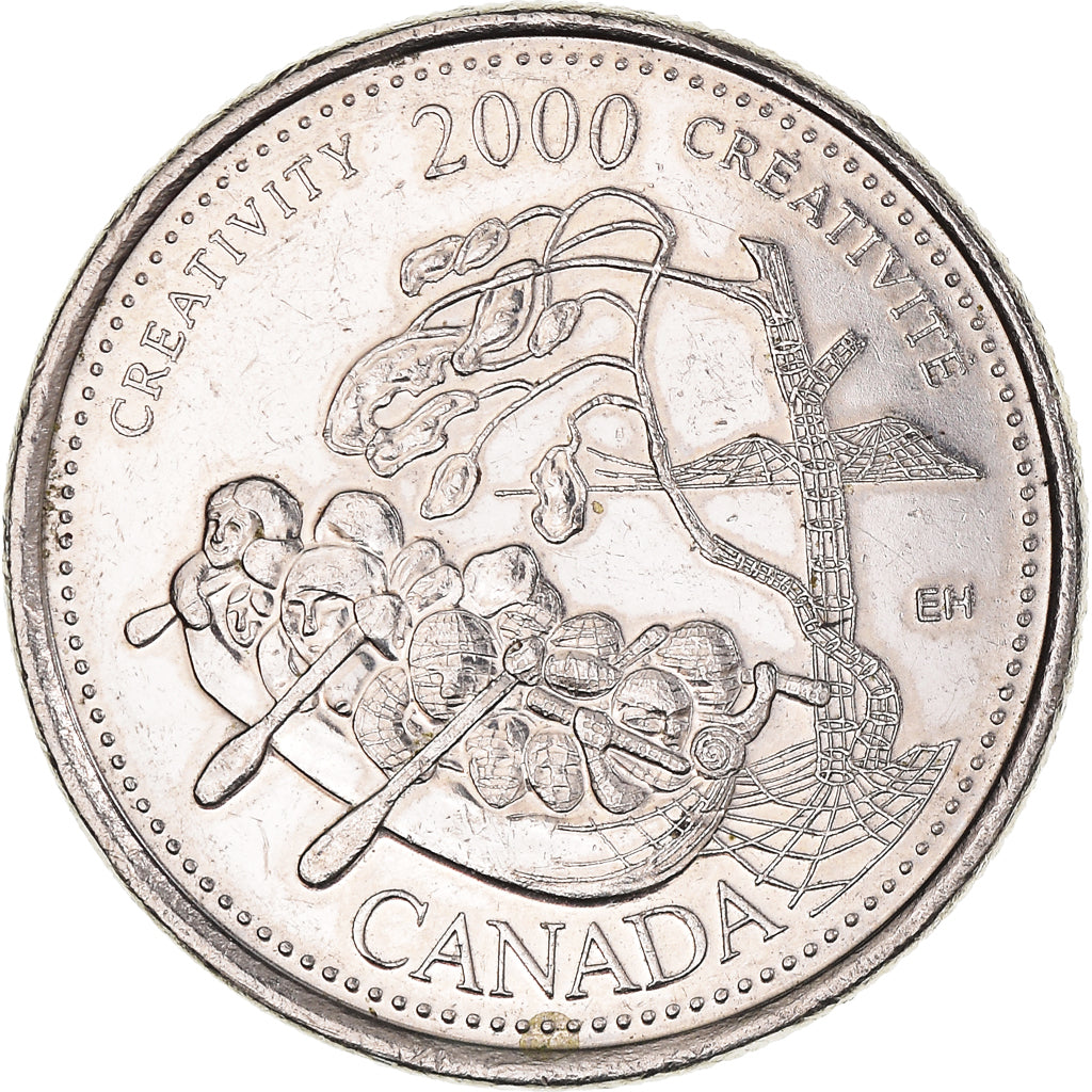 Moneda, Canadá, Elizabeth II, 25 Cents, 2000, Royal Canadian Mint, Ottawa, EBC