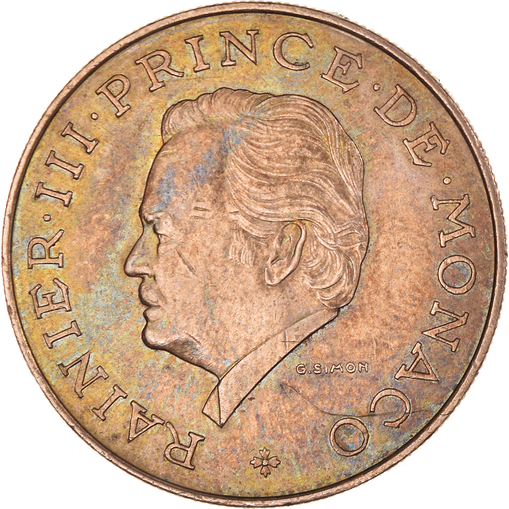 Munten, Monaco, Rainier III, 10 Francs, 1976, ZF+, Copper-Nickel-Aluminum