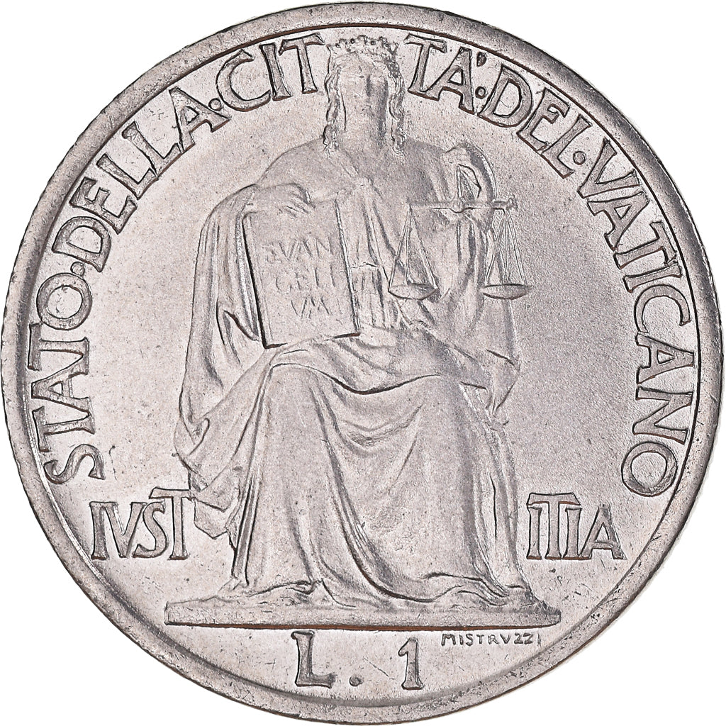 Moneta, CITTÀ DEL VATICANO, Pius XII, Lira, 1942, SPL-, Acciaio inossidabile