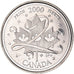 Coin, Canada, Elizabeth II, 25 Cents, 2000, Royal Canadian Mint, Ottawa