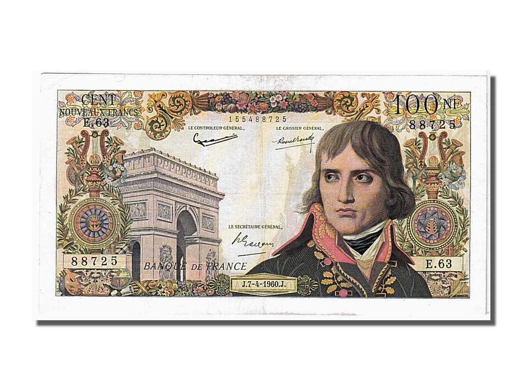 Billet, France, 100 Nouveaux Francs, 100 NF 1959-1964 ''Bonaparte'', 1960