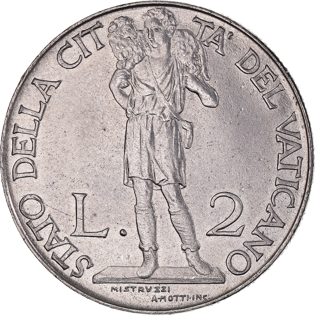 Moneta, CITTÀ DEL VATICANO, Pius XII, 2 Lire, 1941, SPL-, Acciaio inossidabile