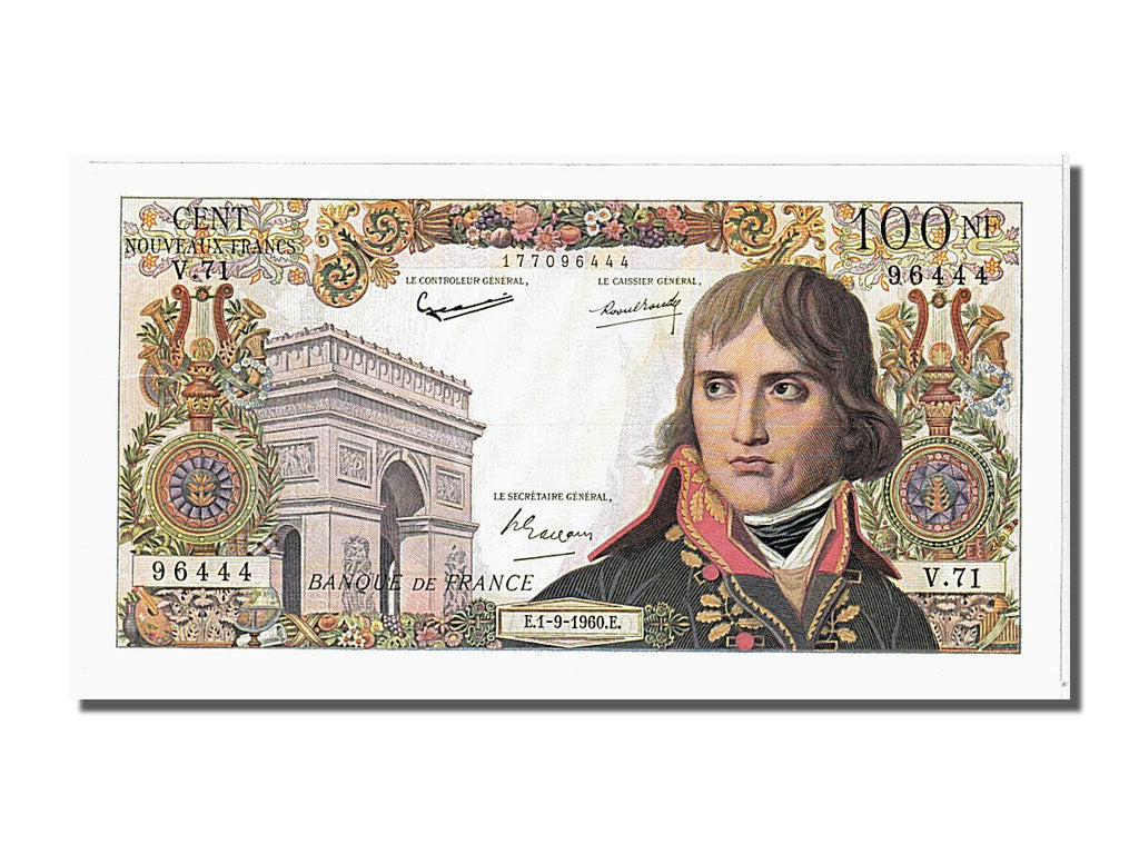 France, 100 Nouveaux Francs, 100 NF 1959-1964 ''Bonaparte'', 1960, KM #144a,...