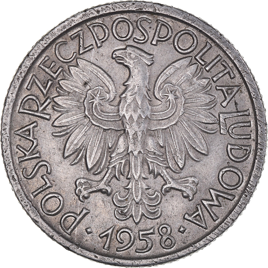 Coin, Poland, 2 Zlote, 1952, Warsaw, EF(40-45), Aluminum, KM:46