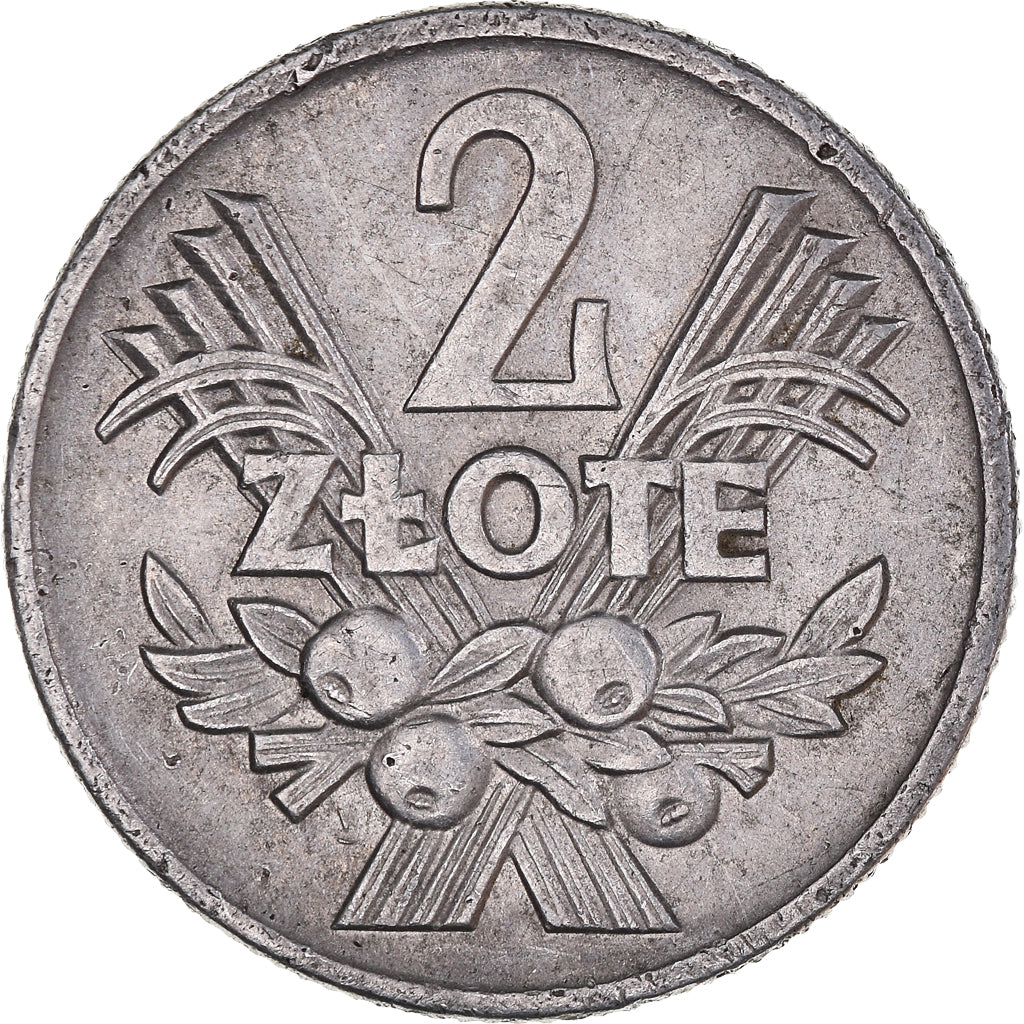 Coin, Poland, 2 Zlote, 1952, Warsaw, EF(40-45), Aluminum, KM:46