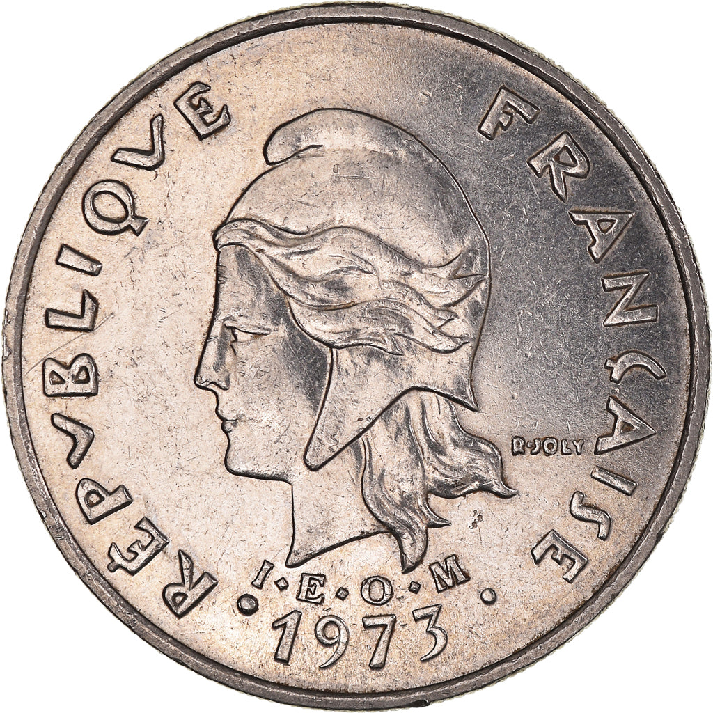 Coin, French Polynesia, 20 Francs, 1973, Paris, AU(55-58), Nickel, KM:9