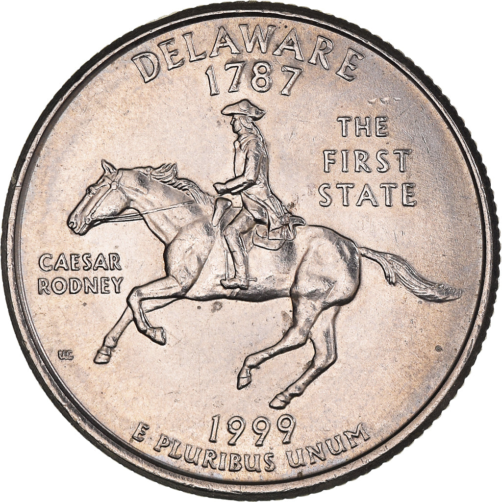 Coin, United States, Delaware, Quarter, 1999, U.S. Mint, Philadelphia