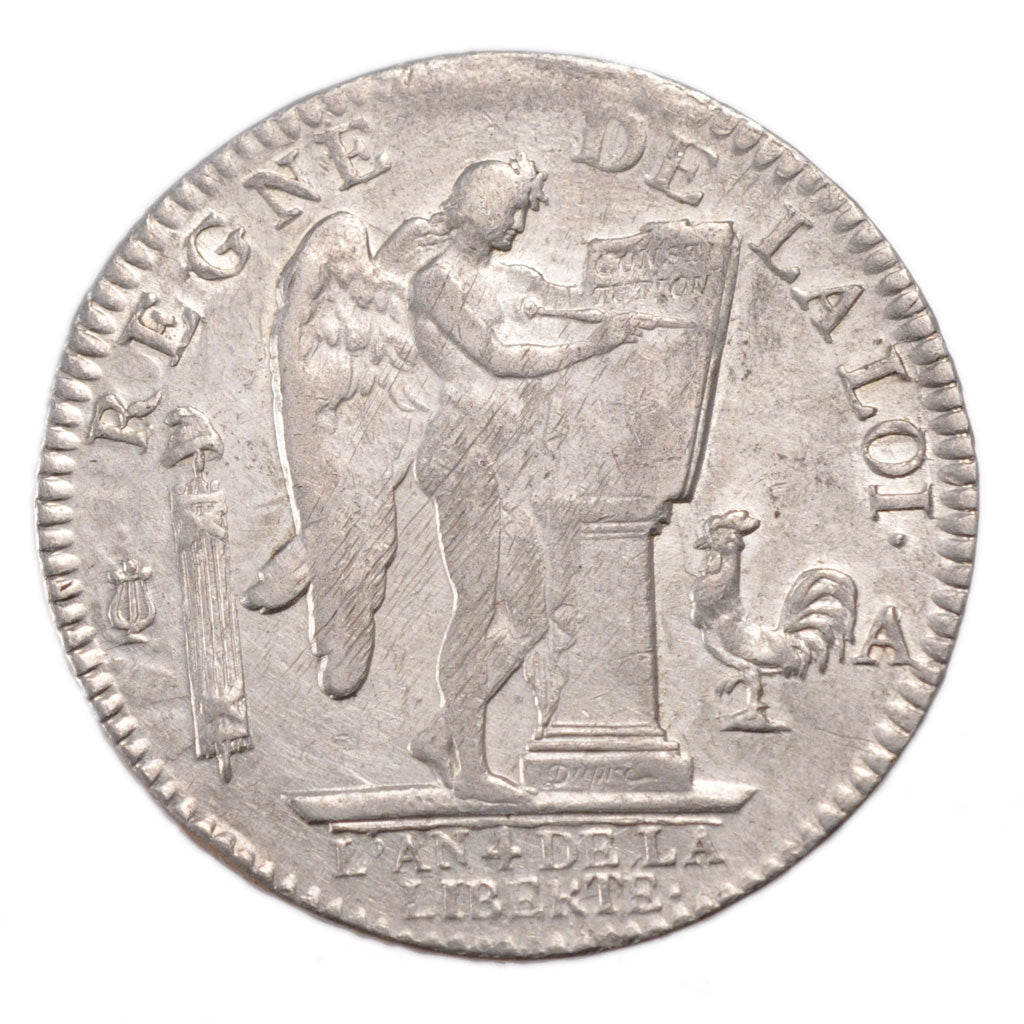 FRANCE, Écu de 6 livres françois, ECU, 6 Livres, 1792, Paris, KM #615.1, AU...