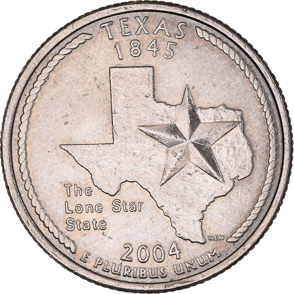 Moneta, Stati Uniti, Texas, Quarter, 2004, U.S. Mint, Philadelphia, SPL-, Rame